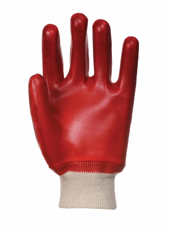 PVC rood tricot manchet