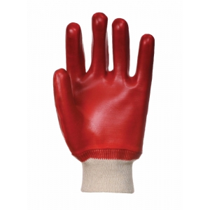 PVC rood tricot manchet